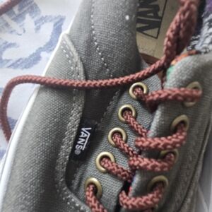 Vans Olive and Brown Sneakers